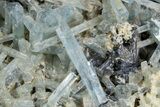 Aquamarine Crystal Cluster on Schorl and Feldspar - Namibia #346204-1